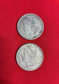 1880 & 1886 Morgan Dollars