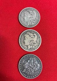 1889, 1890 O, and 1890 Morgan Dollars