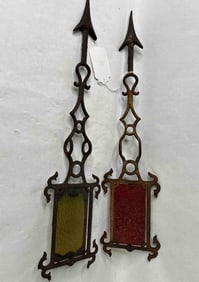 Colored Glass Directional Weathervane Arrows