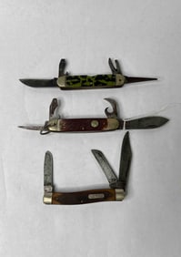 Schrade Walden NY, Imperial Scout & Ulster by Scout Folding Pocket Knife Lot
