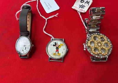 Mickey Mouse, JJ Spinner, and Footprint Watch