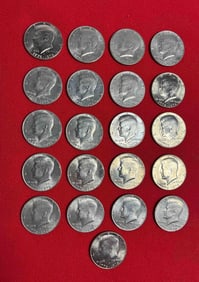 21 Jefferson Half Dollars Bicentennial Coins