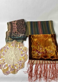 Textile Lot of Various Runners and Doilies