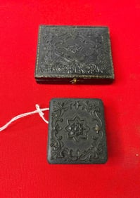 Scroll Union Case & Tin Type Photo Album