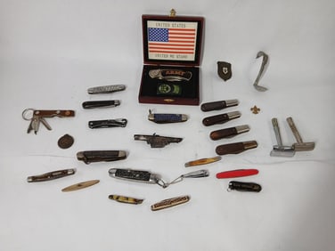 Pocket Knife Lot Inc. Barlow, Imperial and More w/ Key Chains, Razors and More