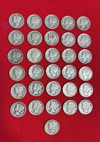 31 Mercury Dimes
