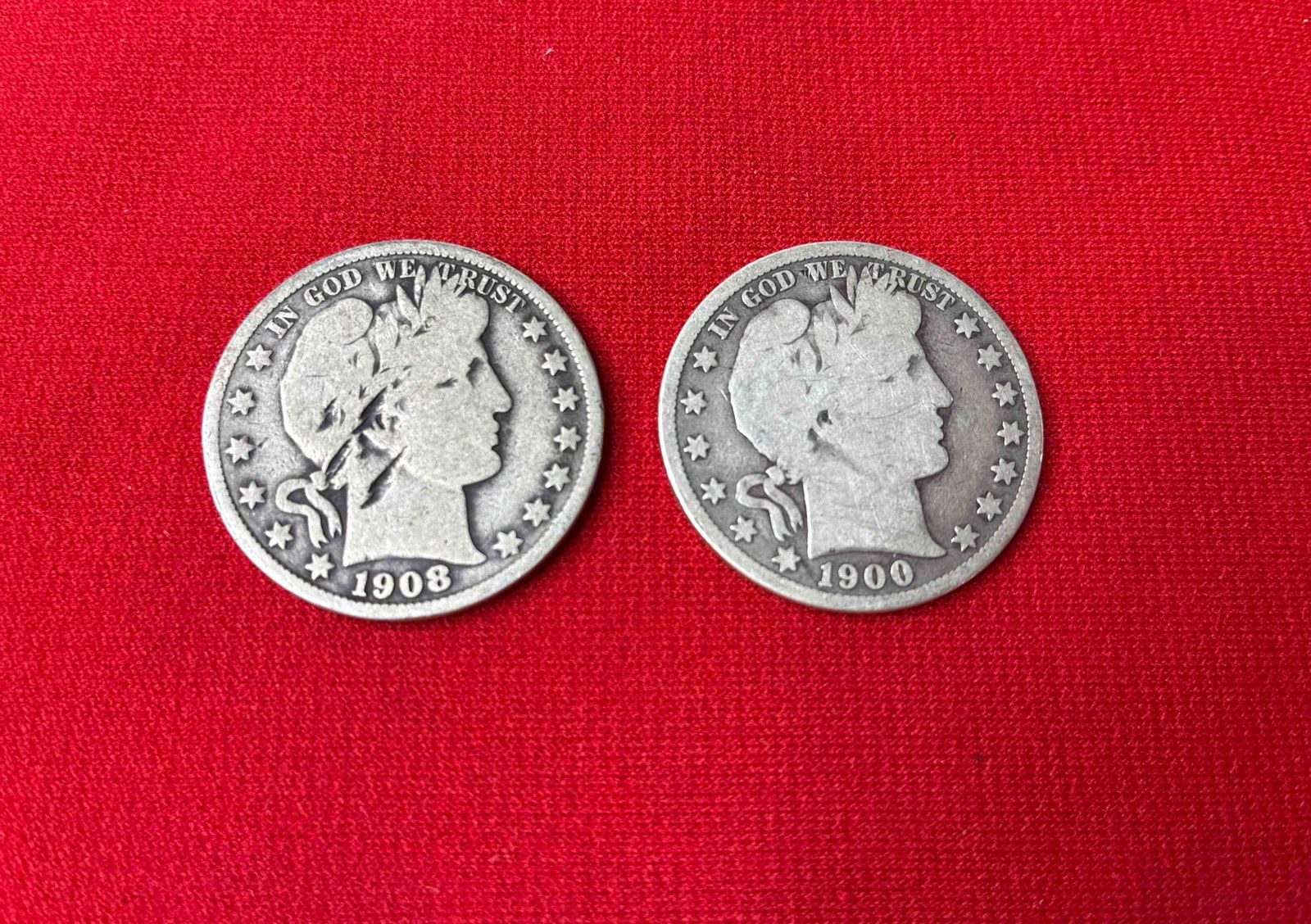 1900S and 1908 Barber Half Dollars (1 of 3)