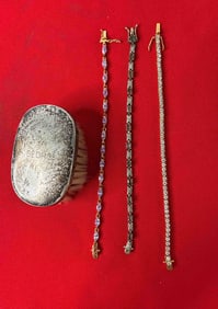 Sterling Brush and Bracelets