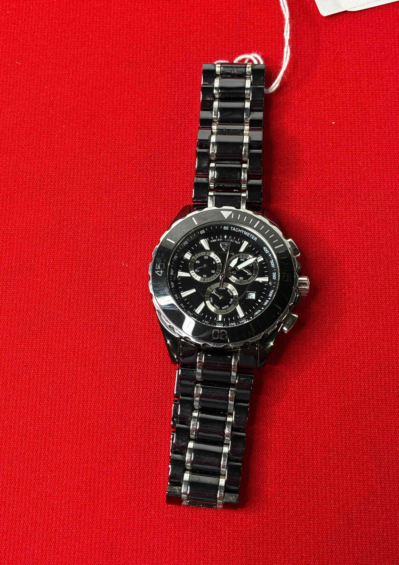 Mens Swiss Legend High Grade Ceramic Tachymeter Wrist Watch (1 of 4)