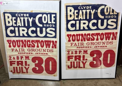 Clyde Beatty Cole Bros Circus Posters