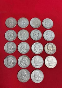 18 Franklin Half Dollars