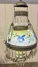 Hand Painted Hanging Oil Lamp