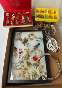 Brooches, Choker, and Earrings