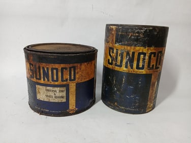 Sunoco Grease Can Lot of 2