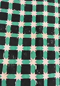 Hand Stitched Star Patch Quilt