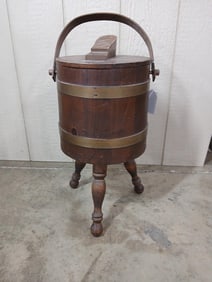 Wooden Bucket on Stand/Cobblers Bucket