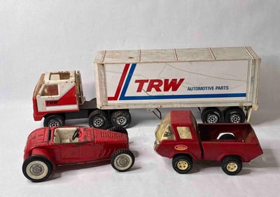 Nylint Roadster, Tonka Truck and Truck and Trailer