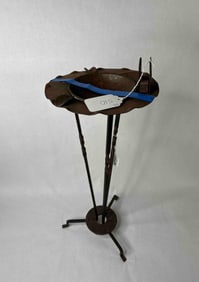 Twisted Leg Iron Smoking Stand
