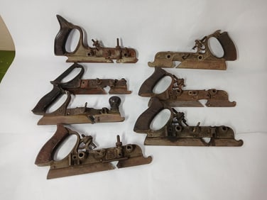 Lot of Wood Working Combination Planes Inc. Various Sizes and Makes