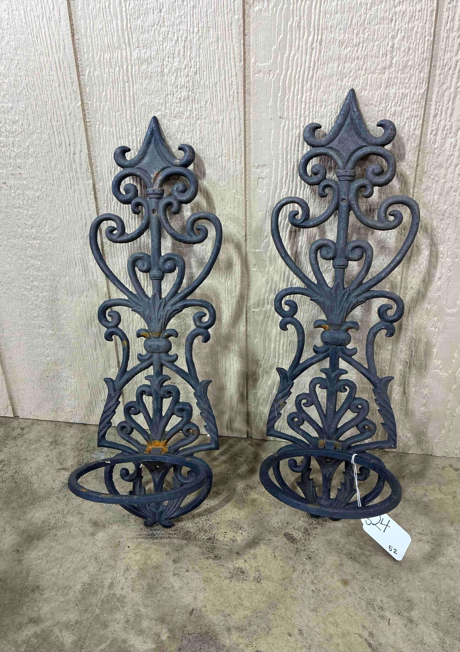 Cast Iron Hanging Brackets: 23 inches long