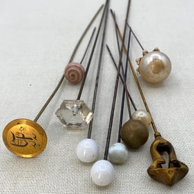 10 Antique to Vintage Millinery Hat Pins