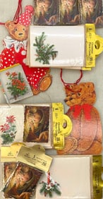 80 pc 1960s New Old Stock West Germany, England & Spain Christmas Place Cards & Gift Tags