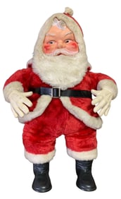 Large Sterling Best Ever Products Rubber Faced Stuffed Plush Santa Doll