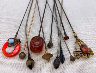 11 Antique to Vintage Millinery Hat Pins