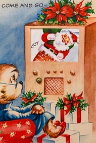 40 pc c1950s Deadstock Pop-up, Window, Fun n Frolic Christmas Cards, Envelopes, Box Collection