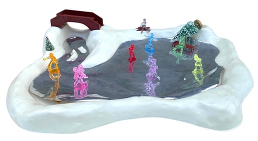 Vintage Regency Alpine Reflecting Skating Pond 14 pc Holiday Under the Christmas Tree Decoration
