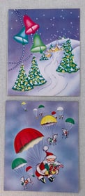 50 pc Deadstock c1960s USA Christmas Cards, Envelopes and Card Box