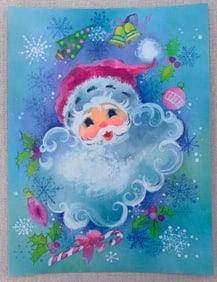113 pc Deadstock c1960s Christmas Cards, Envelopes and Card Box Collection