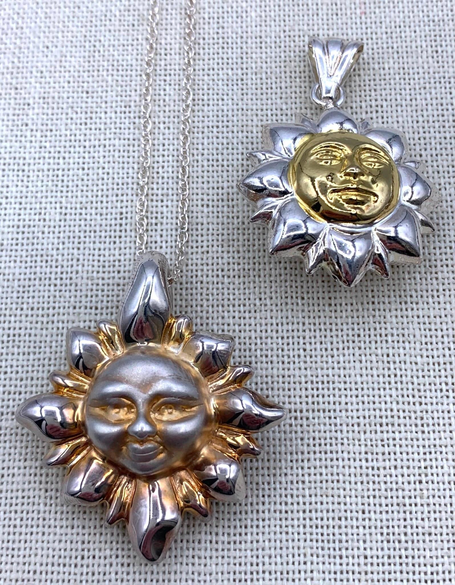 925 Milor Italy Double Sided Sun Pendant, JTL Sterling Solar Pendant and 925 Chain (1 of 10)