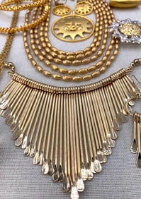 17 pc Celestial Golden Sun Statement Jewelry Collection