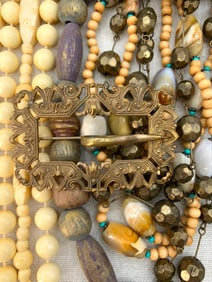 16 pc Antique Victorian to Vintage Earthy Jewelry Collection