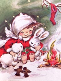 113 pc c1960s Deadstock Christmas and Holiday Note Card Collection