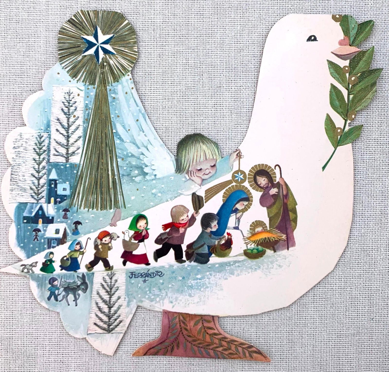 134 pc c1960s Deadstock Printed in Italy and Spain Christmas Card Collection (1 of 11)