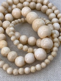 9 pc Hand Carved Natural Material Jewelry Collection