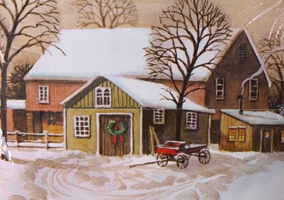 156 pc New Old Stock Vintage Christmas Postcards, Matching Seals and Holiday Labels