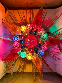 5 pc Vintage Christmas Tree Electric Light Star Topper Decorations