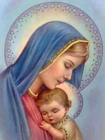 91 pc c1960s Deadstock West Germany, Italy, Madonna Christmas Card Collection