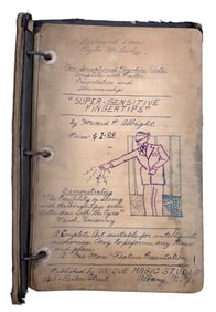 1920s Magic Show Psychic Illusion Handwritten Magic Studio Trick and Showmanship Book