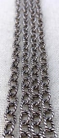 57 Gram Sterling Silver Carolyn Pollack Super Long Necklace Native American Artisan Rope Link Chain