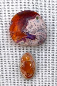 2 Large Carat Fire Opal Unmounted Jewelers Gemstones