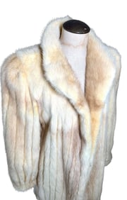 Luxe Vintage Palomino Mink Fur Evening Coat