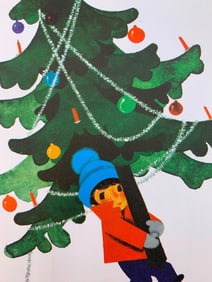 60 pc c1960s Deadstock Belgium and USA Christmas Card Collection