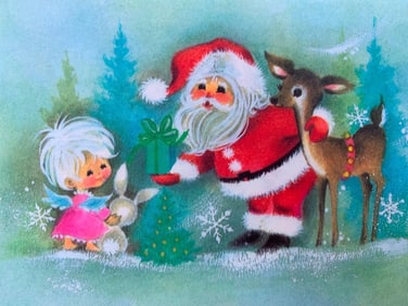 110 pc c1950s-60s Deadstock Christmas Card Collection