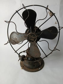 Antique Industrial 4 Blade Polar Club Table Top Fan