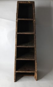 Primitive Country Store 5 Slot Pigeonhole Display Stand