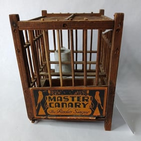 Master Canary The Radio Singer Canary Cage w/ Porcelain Waterer